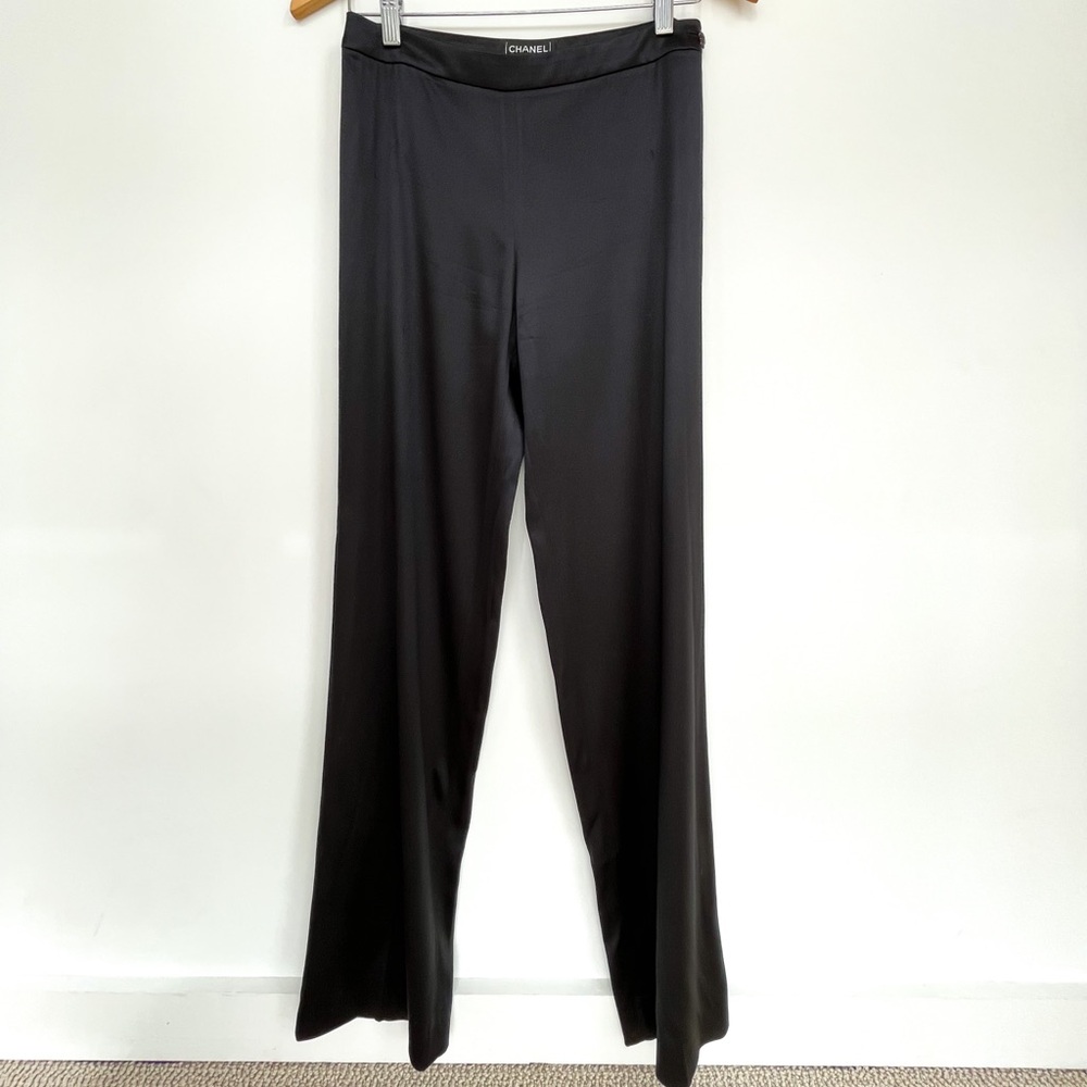 CHANEL Silk Pants - Black, Size 0-2
